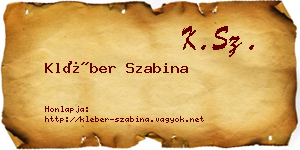 Kléber Szabina névjegykártya